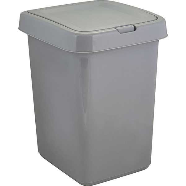 Контейнер для мусора 25л Step с крышкой Push to Open серый (то)