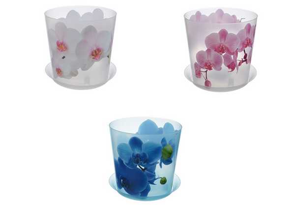 Кашпо ДЕКО D125мм  1,2л с подставкой