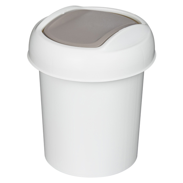 Контейнер для мусора "Palm" круглый 1л (светло-серый)
