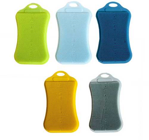 Губка для посуды силиконовая 15*7см