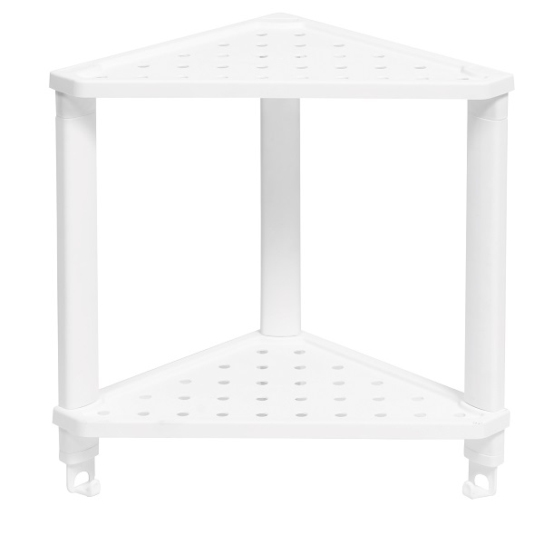 Полка угловая VIKEA подвесная 2-х ярусная (белый) (то)