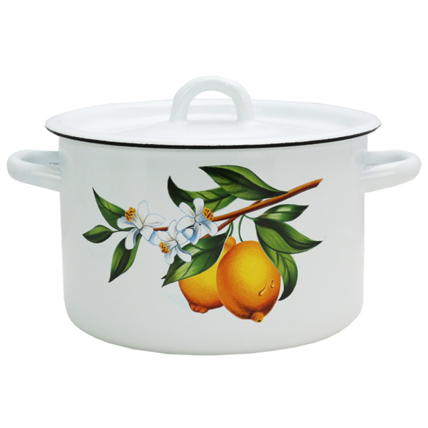 Кастрюля эмал цил Лимоны 3,0л