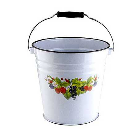 Ведро эмал. 12л без крышки с рис. коническая