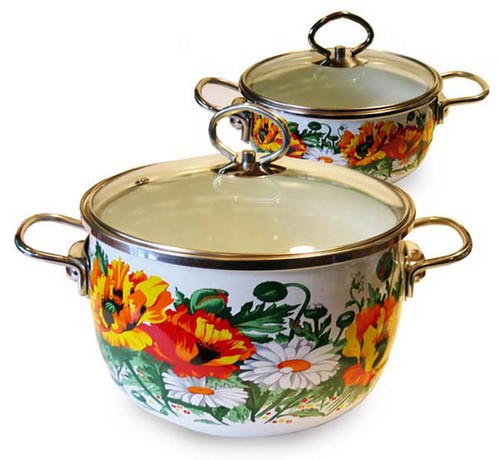 Кастрюля FLORISTERIA 3л  БЕЛЫЙ сфер