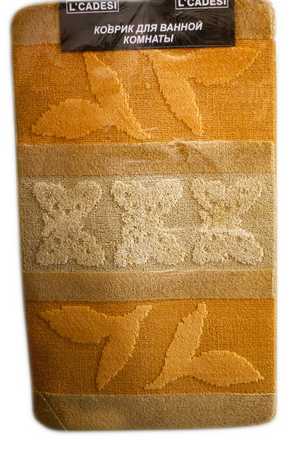 Коврик из полипропилена на латексной основе 60х100(1) L CADESI LEMIS крем-оранж