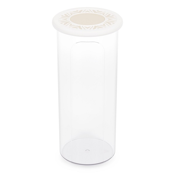 Емкость для сыпучих продуктов "Эстетика" круглая 2,2л (бело-бежевый)(то)