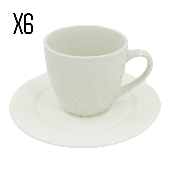 Набор кружки 240мл и блюдца (6шт) 2сорт