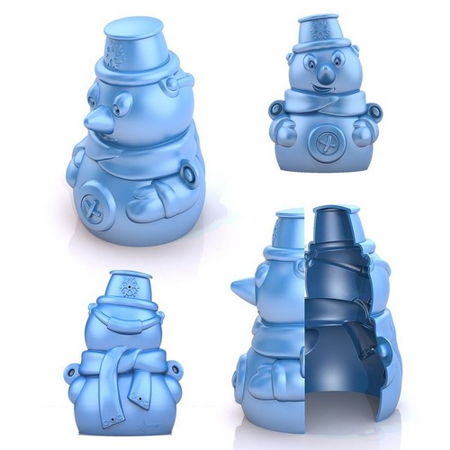 Формочка для снега "Снеговик"