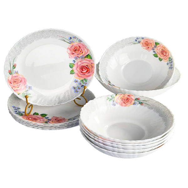 Набор столовый JEWEL 13 предметов Розель 6999 (стеклокерамика)