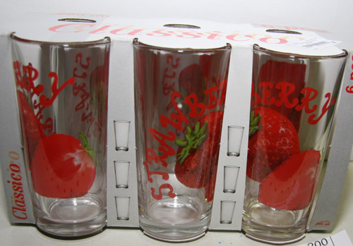 Набор стаканов 6шт. 200 мл "Ода"  Клубника К