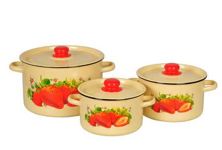 Набор №112 "КЛУБНИКА САДОВАЯ" (2,9л/ 4,5л/ 7,0л.) крем. (1)