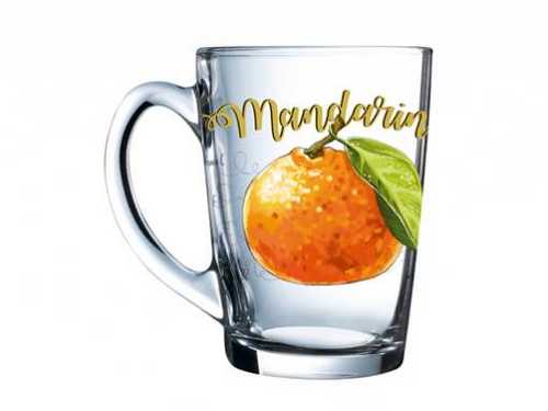 Кружка "Капучино" 300 мл "Полезный мандарин"