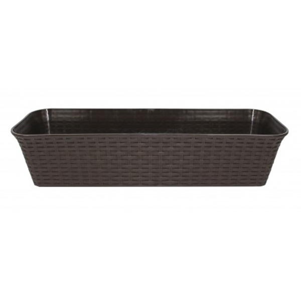 Ящик балконный 63см "Ротанг" с дренажем (венге) (то)