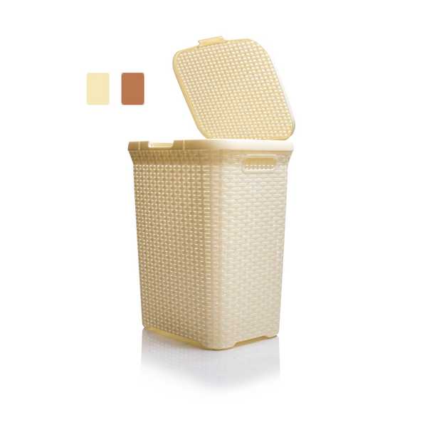 Корзина для белья "АРТЛАЙН" 60л с крышкой