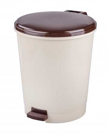 Ведро для мусора с педалью 12л (слон.кость)