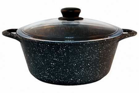 Кастрюля а/пр литая 2,0л стекл/кр Гранит ТМ Традиция ТГ5223