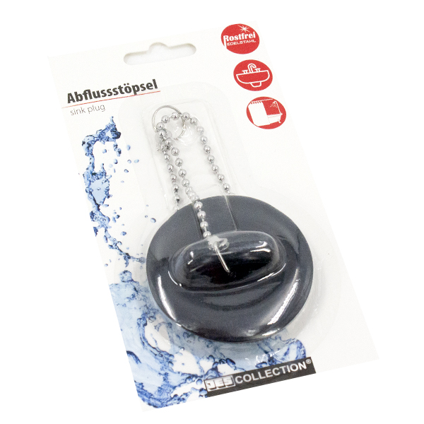 Пробка для ванной PVC, с цепочкой (dнижний-45мм, dверхний-65мм)