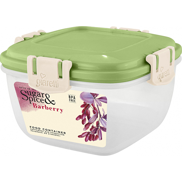 Контейнер д/продуктов Barberry 1л герм. прямоуг. фисташка (то)