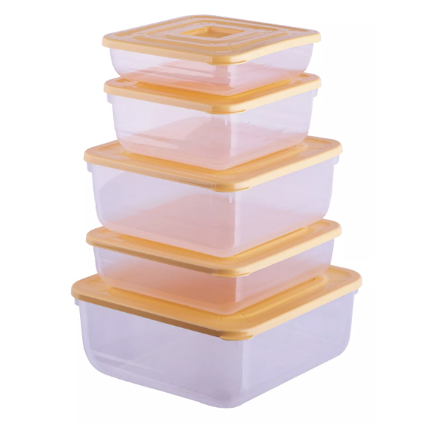 Комплект контейнеров для СВЧ (5шт) Practic (0,5л+0,85л+0,9л+1,5л+ 2,3л) (то)