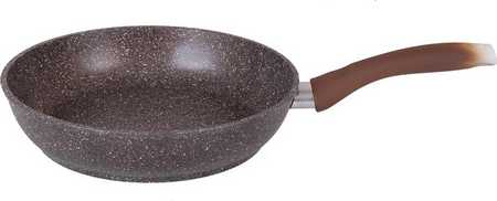 Сковорода 240/60мм с ручкой,АП (кофейный мрамор)