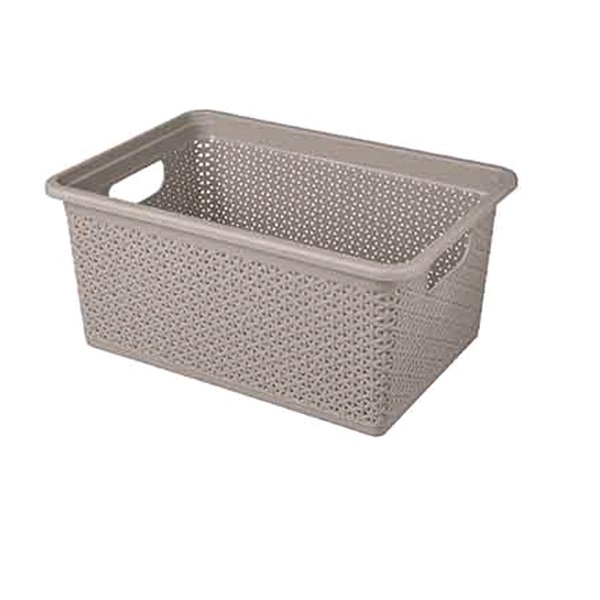 Корзина универсальная "Wenge" прямоугольная 20л, 430х300х200мм (серый)