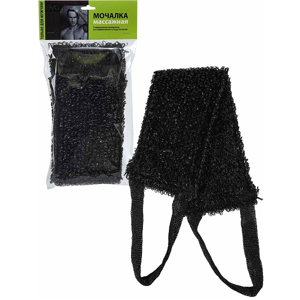 Мочалка д/тела "Mens"Букле" мужская, вязаная, ППР, 45х12см