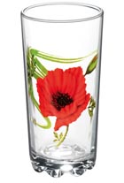 Набор стаканов 6шт. 300 мл  "Глория"  Алый мак