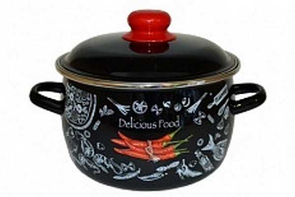 Кастрюля эмал сфер Chilli 5.5л ТМ Appetite