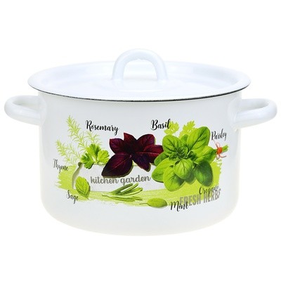 Кастрюля эмал  3,0л  01-1612/4М Базилик Эмаль SELECT