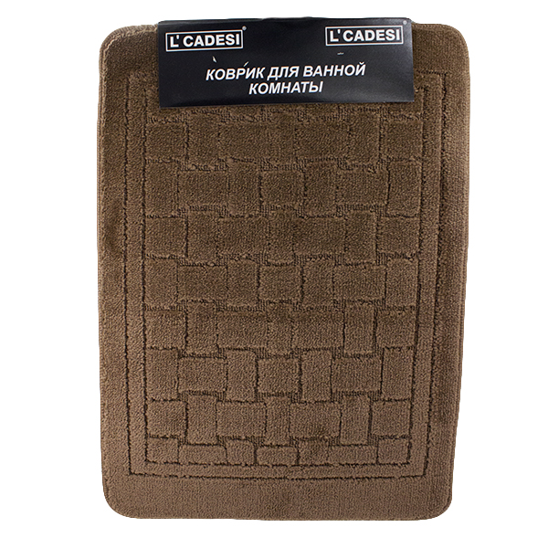 3036 Коврик для  ванной 57х80 коричневый, Турция