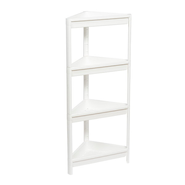 Этажерка угловая VIKEA 4-х ярусная (белый) (то)