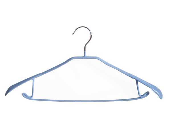 Вешалка металлическая с планкой (синяя)