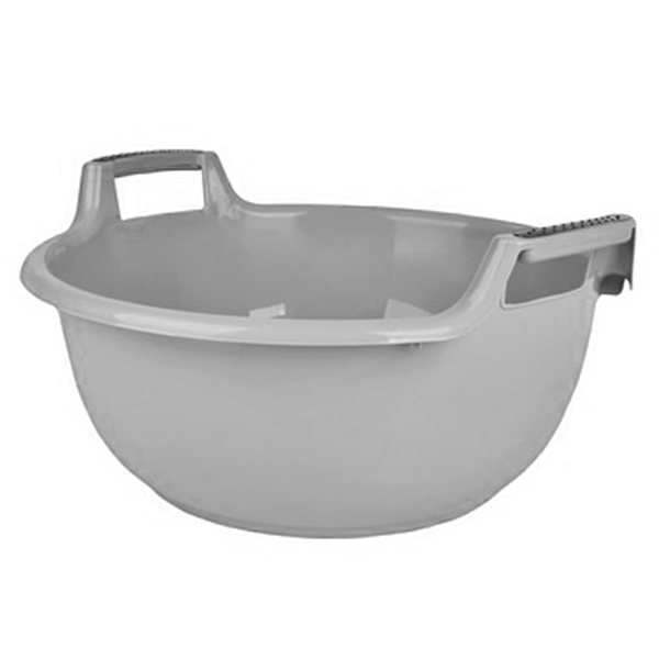 Таз круглый 9л Plast Team серый шторм (то)