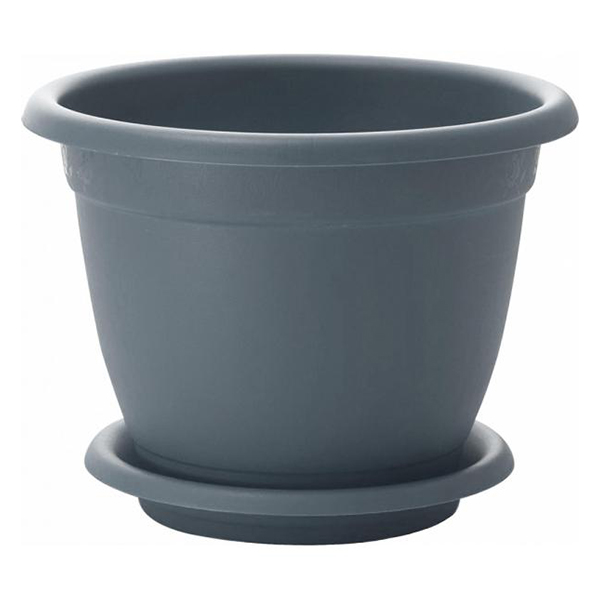 Горшок для цветов Aphrodite 170мм, 1,5л с подставкой №2 серый (то)