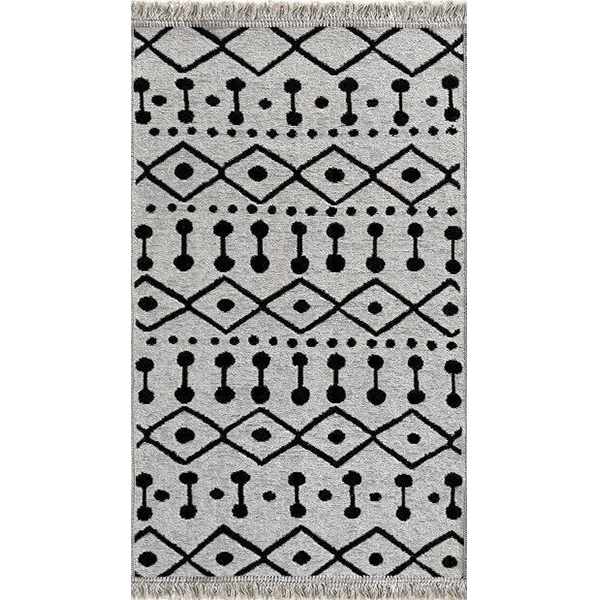 Коврик Kilim GOLD 60x120 черный-серый, Турция U58731 