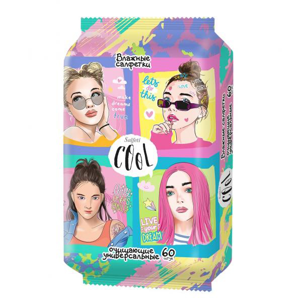 Влажные салфетки Salfeti №60 Cool GM очищающие универсальные