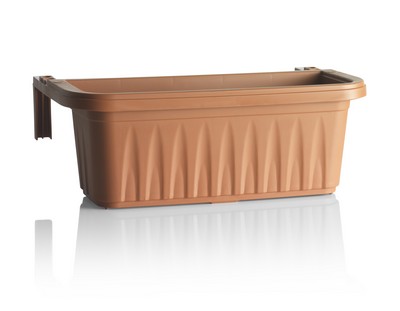 Балконный ящик с крючками RONDINE 50см (терракот)