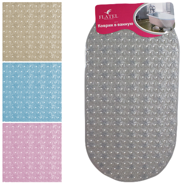 Коврик в ванную комнату PVC 38*68см 