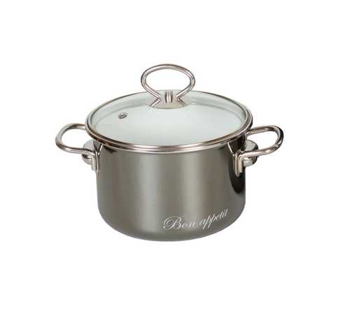 Кастрюля цил. 5л "Bon appetit"  низк мокрый асф.