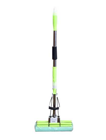 Швабра PVA КОМФОРТ 27см, дв отжим, металл коллектор, антистресс, нержавейка телескоп ручка ~90-120см