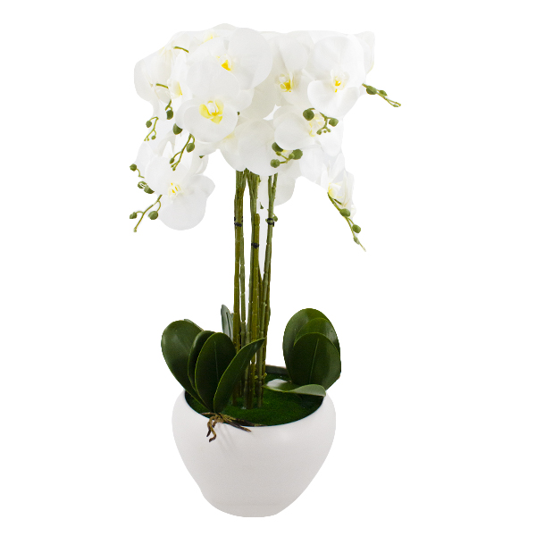 Цветок искусственный h-67см, в керамическом горшке