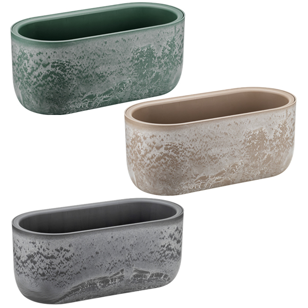 Кашпо МИКРИТ овальное 385×180мм 6л со вставкой