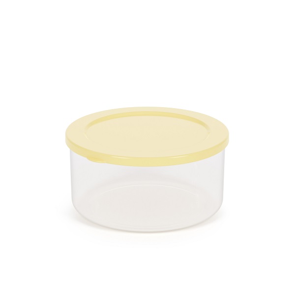 Ёмкость для СВЧ круглая 0,5л "Смак" (светло-желтый) (то)