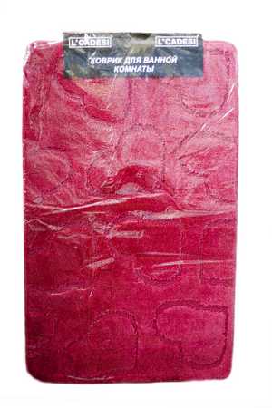 Комплект ковриков   из полипроп. на латексной основе, "L'CADESI  MONO" из 2-х шт, 60*100см, вишн