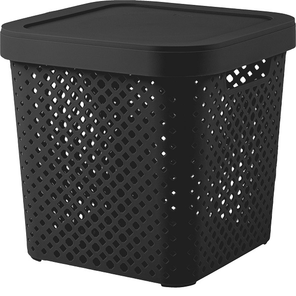 Корзинка Plast Team BLACK 310х310х300мм 20л (то)