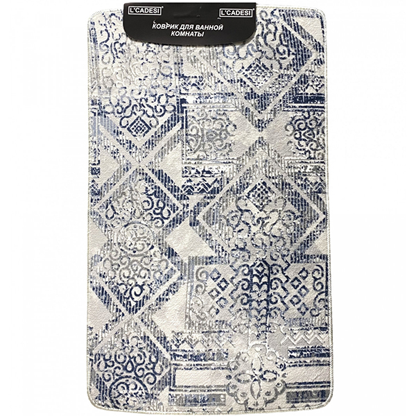 Коврик из полиэстера NOVA 50х80 арт 107 серо-синий Турция