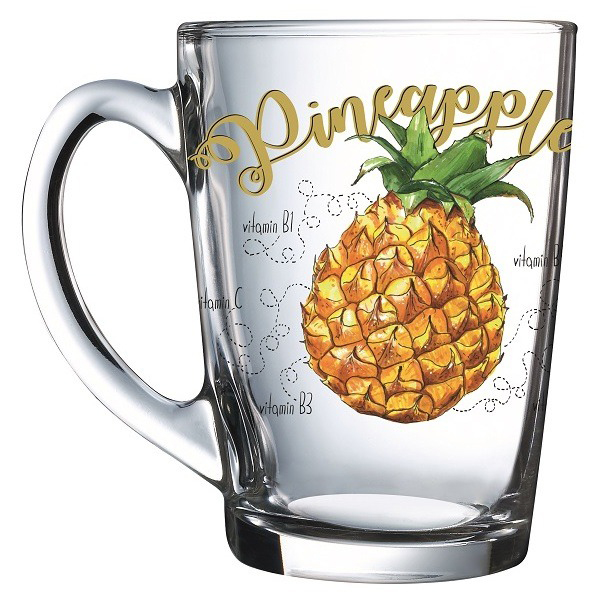 Кружка "Капучино" 300 мл "Полезный ананас"