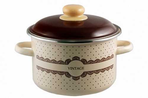 Кастрюля эмал цил Vintage 4,0л  ТМ Appetite