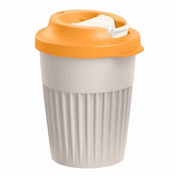 Стакан для горяч. напитков с клапаном 350мл (св.бежевый)(то)