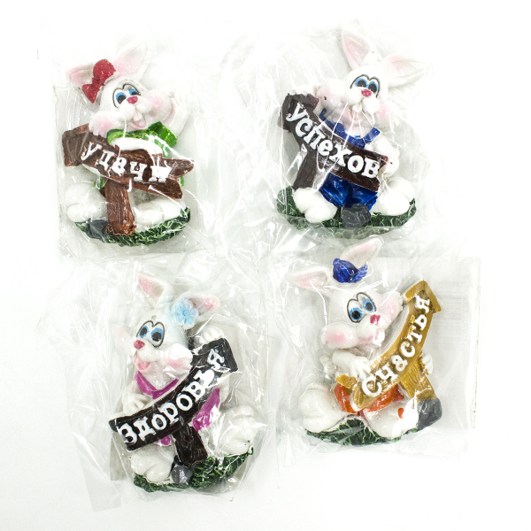 Магнит декоративный ЗАЯЦ 4*6см